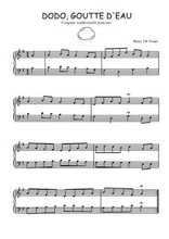 Téléchargez l'arrangement pour piano de la partition de Dodo, goutte d'eau en PDF